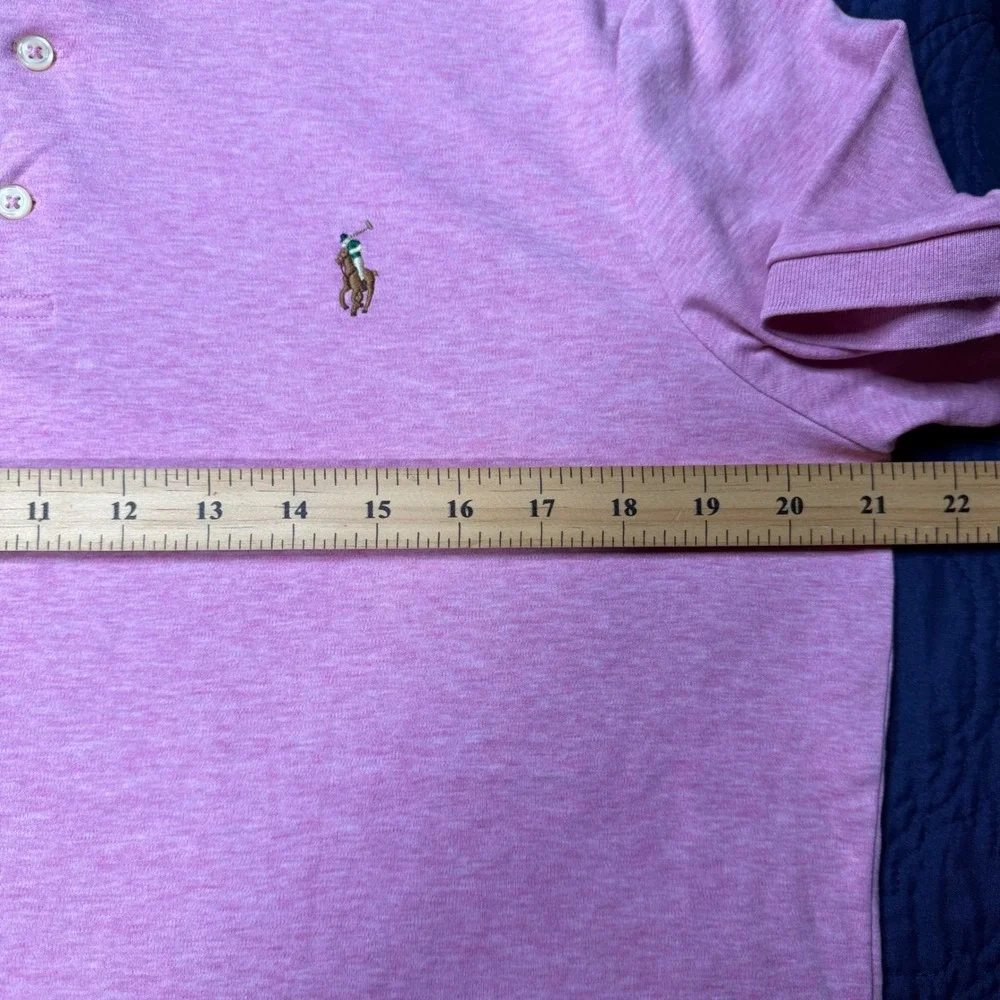 Polo Ralph Lauren  Custom Slim Fit Polo Shirt Lot Of 2 Pink Red Men's Large